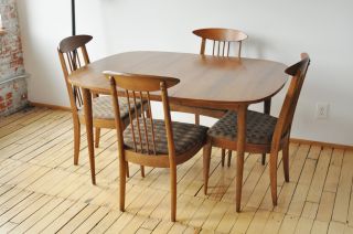 Mid Century Dining Set Made by Lenoir Danish Eames Era Style