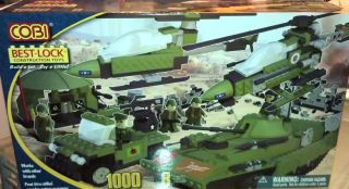 BEST LOCK 1000 PC MILITARY SET TANK HELICOPTER JEEP MINIFIGS LEGO ARMY