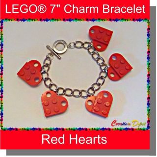 Lego® Fashion 7 Heart Charm Bracelet Valentines Day