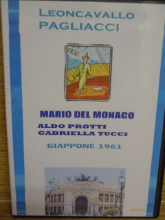 Opera Mario Del Monaco Protti I Pagliacci Leoncavallo 1961 DVD