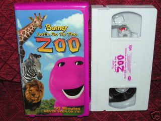 Barney Lets Go to The Zoo Baby Bop BJ Animal VHS Childrens