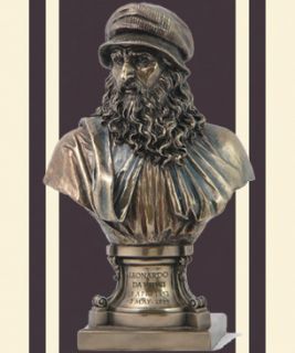 Leonardo Da Vinci Statue Sculpture Bronze