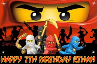 Lego Ninjago Ninjas 2 Frosting Sheet Edible Cake Topper Image