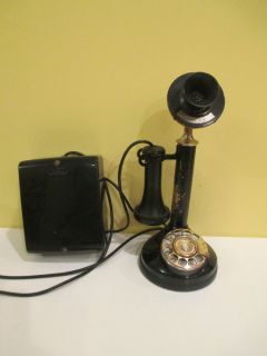 Vintage 1975 Antique Candlestick Type Fold A Fone Rotary Dial