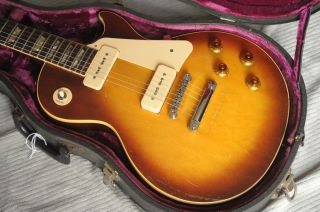 Nice vintage c 1973 Gibson Les Paul Deluxe tobacco sunburst ohsc No