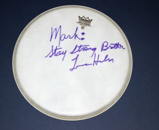 Levon Helm The Band Autograph Signed REMO 12 inch Drum Head with