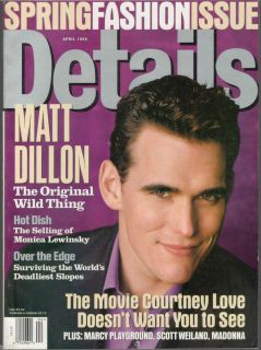 1998 Details Magazine Selling of Monica Lewinsky Matt Dillon