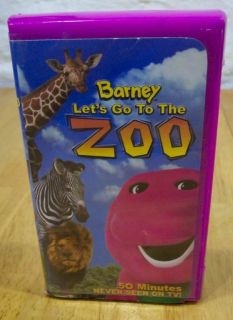 Barney Lets Go to The Zoo VHS Video 2001