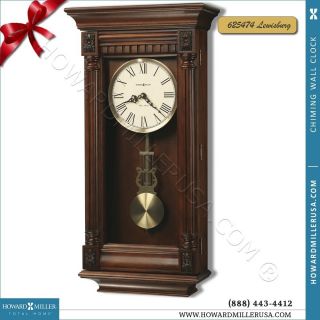 Miller Contemporary Cherry Finish Wood Wall Clock Lewisburg