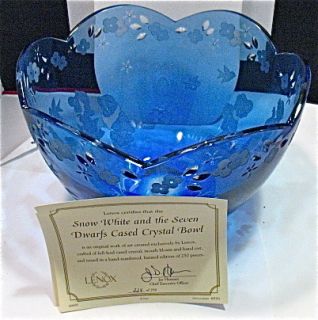 Lenox Snow White and The Seven Dwarfs Cased Crystal Bowl 224 250 w COA