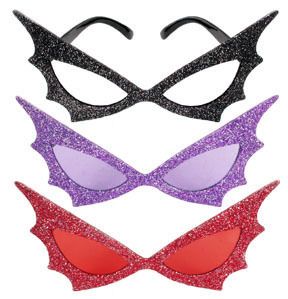 Gothic Glitter Wing Costume Glasses Vampire Witch Bat
