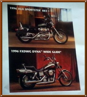 Vintage Sales Flyer for 1996 HARLEY DAVIDSON Sportster/Dyna w/ stats