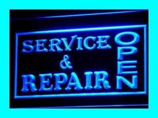 I108 B Open Service Repair Shop Business Light Sign