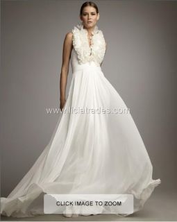 Notte Marchesa 2011 Chiffon Gown Wedding 8 Dress $1 155 White