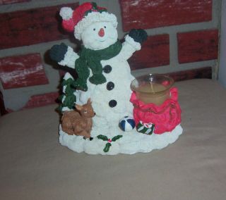 Lincolnshire Christmas Snowman Votive Candle Holder