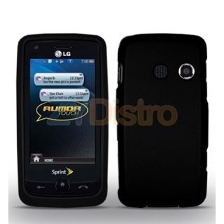 Black Hard Case Cover for LG Rumor Touch LN510 Phone