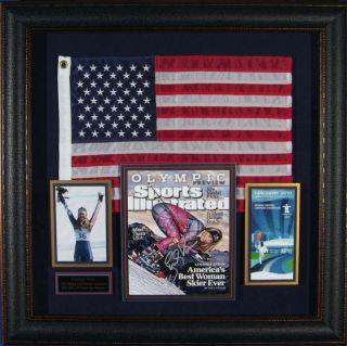 Lindsey Vonn Autographed Framed 2010 Olympic Display SI