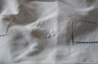 Antique Embroidered Metis Linen Sheet