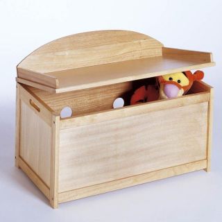 Lipper Classic Wooden Toy Chest Natural Wood Finish Childrens Kids