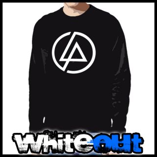 Linkin Park LP Logo Nu Metal Rap Rock Black Crew Neck Sweatshirt