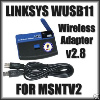 Linksys WUSB11 V2 8 Wireless Network Adapter MSN TV 2