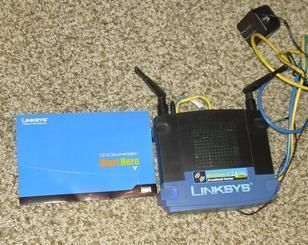 Linksys WRT54G 54 Mbps 4 Port 10 100 Wireless G Router setup CD Power