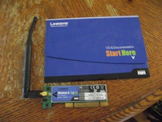 Linksys Wireless G 2.4 GHz PCI Adapter Model No. WMP54G Ver. 4.1 card