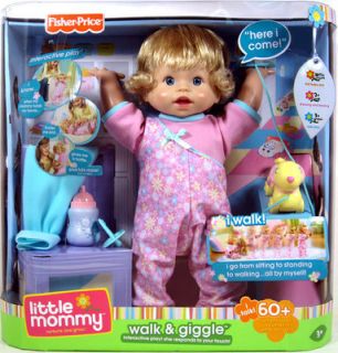 Fisher Price Little Mommy Walk Giggle Interactive Doll
