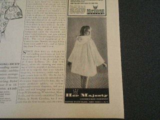 1959 Her Majesty Underwear Co Ad Little Girl Robe