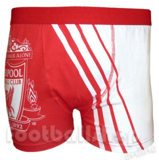 Liverpool Mens Crest Boxer Shorts Red