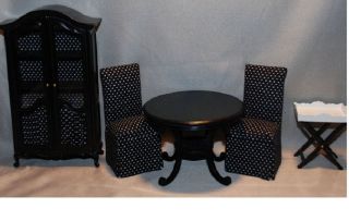 Miniature French Living Dining Room Furniture Set Table Chair