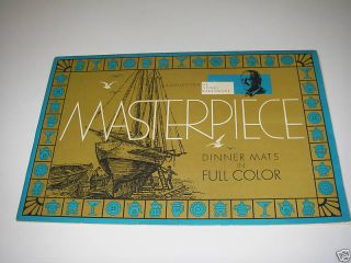 Lionel Barrymore Masterpiece Dinner Mat Original Folder