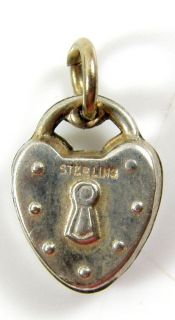 Sterling Silver Small Antique Vintage Heart Locket Charm Pendant
