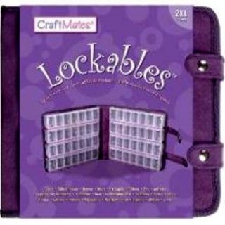 Craft Mate Double Lockin Bead Organizer Purple Suede