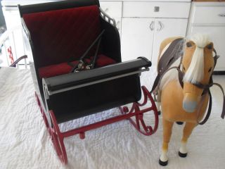 American Girl Holiday Sleigh with Horse and EXTRAS Retired
