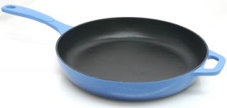 Lodge Cast Iron Skillet Porcelain Enamel on Cast Iron 11 Blue Fry Pan