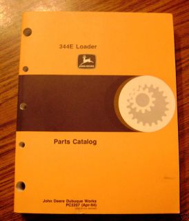 John Deere 344E Loader Parts Catalog Book Manual JD