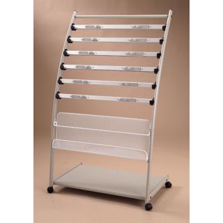 Wire Mesh Newspaper Literature Mobile Display Rack 43 Tall