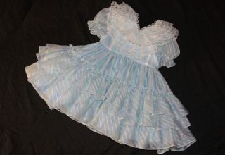 Beautiful Marthas Miniatures Baby Blue Ruffled Pageant Dress