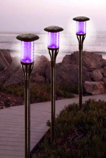 14 Pack Super Tall Tiki Torch Solar Light Lavender LEDs