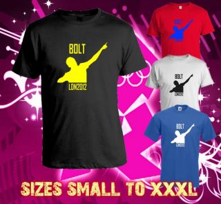 Usain Bolt Jamaican London 2012 Olympics T Shirt Worlds Fastest Man