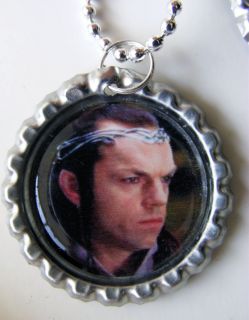 Elrond Necklace Lord of The Rings LOTR Elf Bottlecap Pendant 24 Ball