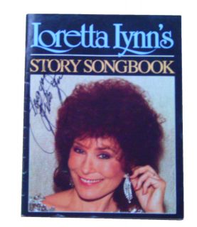 Vintage 1987 Loretta Lynn Autographed Songbook Lyrics