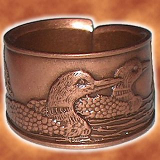 Loon Copper Ring Jewelry Joint Pain Relief New