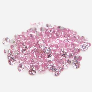 Round 2mm Pink CZ Cubic Zirconia Loose Stone Lot
