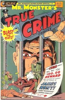 True Crime 2 Reprint Of Jack Cole Classic Near Mint Full Color Golden