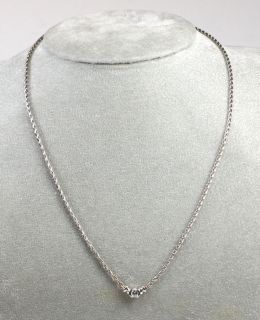 20 Carat 14k White Gold Solitaire Diamond Pendant Necklace