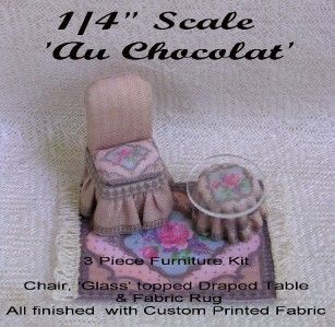¼ Scale AU Chocolat Table Chair Kit Lori Ann Potts