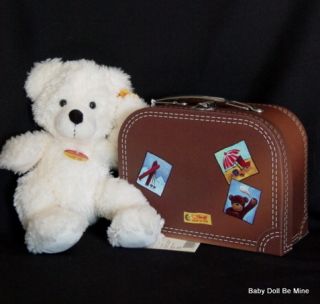 New Steiff Lotte in Suitcase 8 inch Plush Bear with All Tags