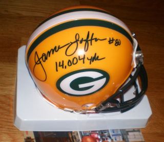 Packers James Lofton Signed Mini Helmet w 14 004 Yds
